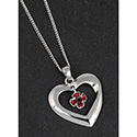 Necklace Poppy Heart